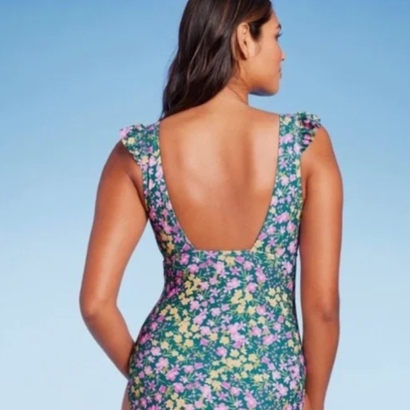 Floral One Piece Swimsuit NWT Kona Sol - Picture 2 of 5